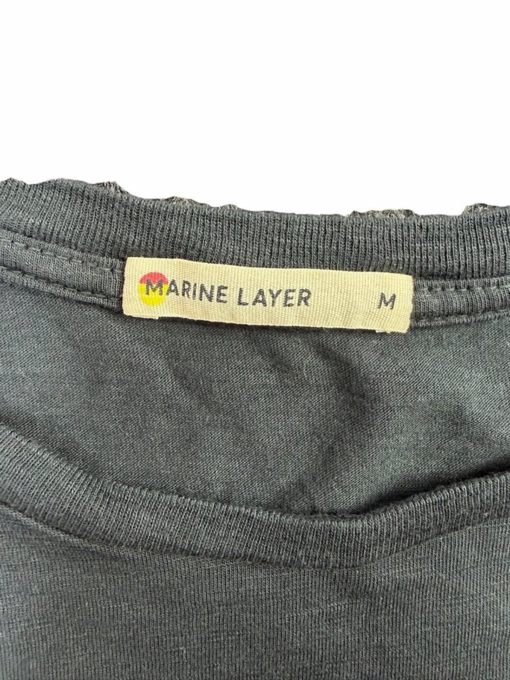 Marine Layer Short Sleeve Crew Neck Tee Shirt Women’s Medium Gray NWOT - Picture 2 of 4